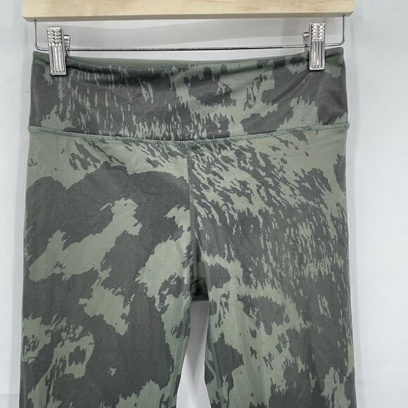 Noli Green Camo Print Wideband High Waist Sports Leggings Size Medium - Picture 2 of 5